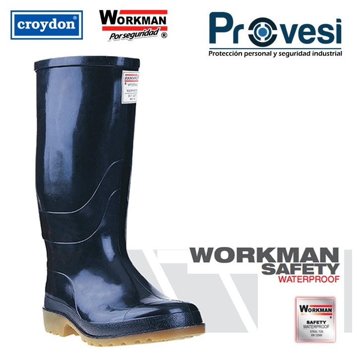 Bota Workman Safery Waterproof Negra C/P Tallas 35-46 Ref Ad60090