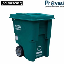 16010161 - Carro Basura Durakart 90 Galones Verde Colempaques 