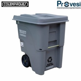 16010161 - Carro Basura Durakart 90 Galones Gris Colempaques 