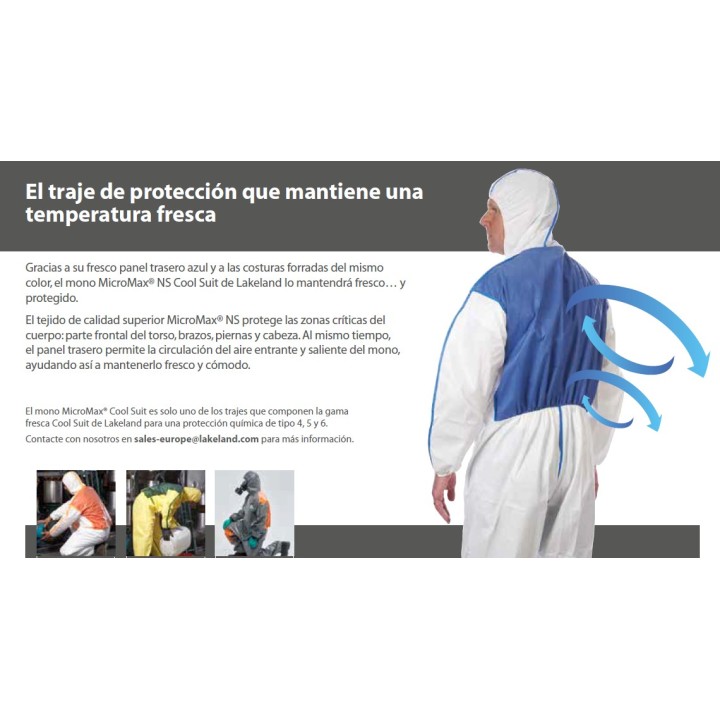 Traje Proteccion Lakeland Micromax Cool Suit Sin Botin Tyvek