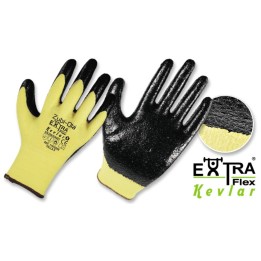 Guante Kevlar - Nitrilo Corrugado Anticorte Nivel 3 Zubi-Ola