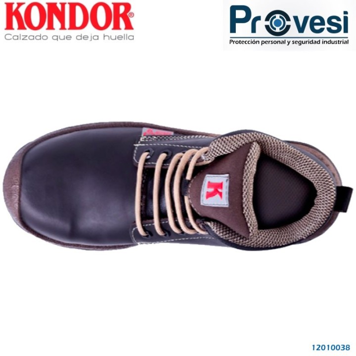 Bota Seguridad Kondor Confort Safety Cafe Pu Bidensidad Indiana Con Puntera
