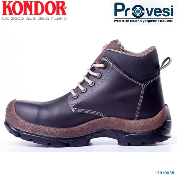 Bota Seguridad Kondor Confort Safety Cafe Pu Bidensidad Indiana Con Puntera