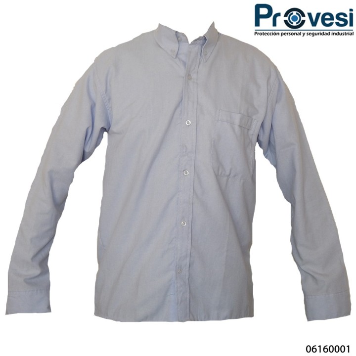 Camisa Oxford Manga Larga Hombre