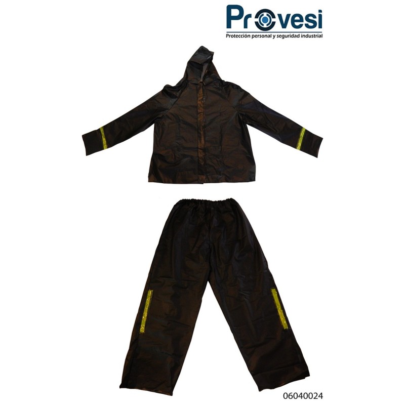 Impermeable Conjunto Chaqueta Capucha Pantalon Zapaton Y Bolso Reflectivo Cal 16