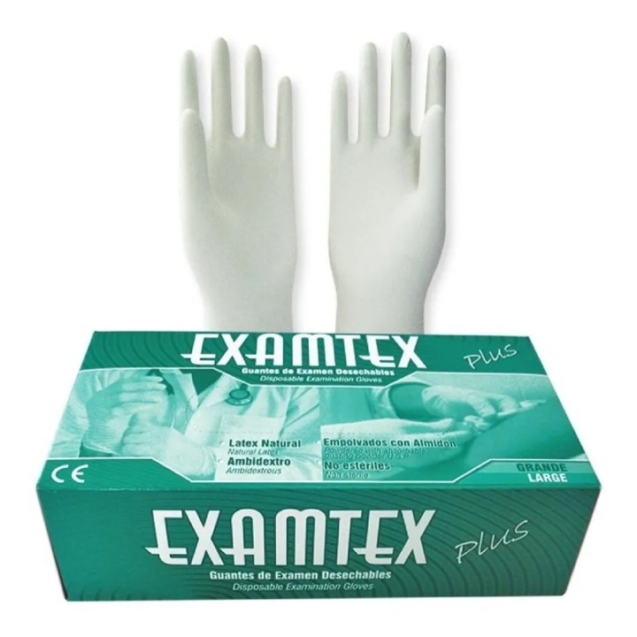 Guante Examen Latex Caja x 100 Examtex