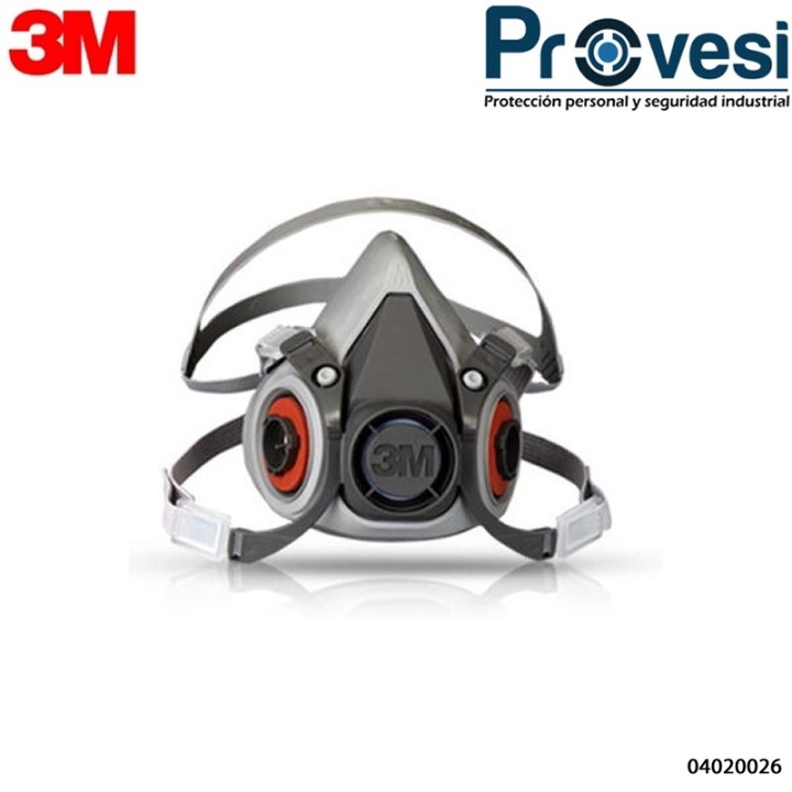 Respirador En Elástomero Media Cara 3M 6200 04020026 - Respirador 3M 6200 Media Cara Elastomerico T-M