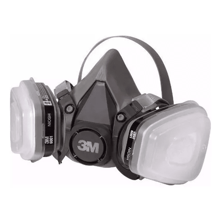 Kit Respirador Reutilizable 3M 6200 + 2 Cartuchos 6003 + 2 Prefiltros