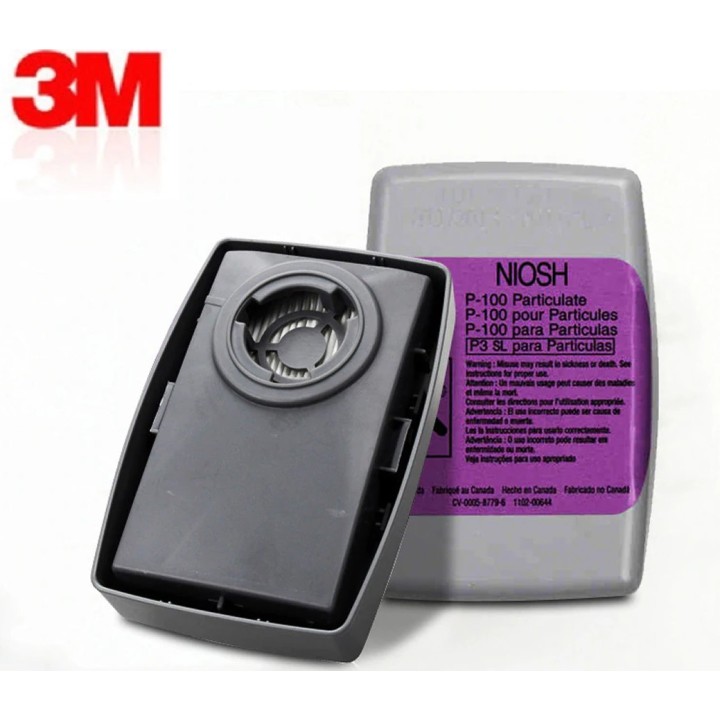 Kit Respirador Reutilizable 3m 7502 + 2 Filtros 7093 P100