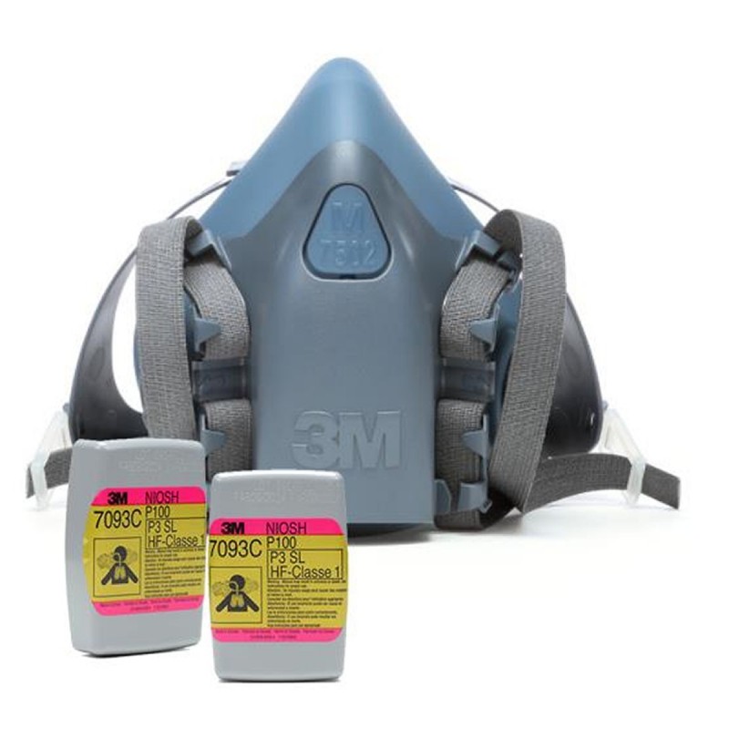 Kit Respirador Reutilizable 3m 7502 + 2 Filtros 7093C P100