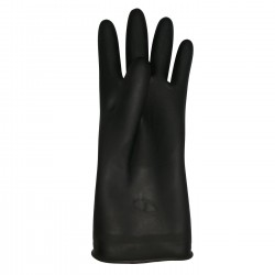 Guante Plastico Calibre 35 Negro Protexion Industrial Bicolor el Rey