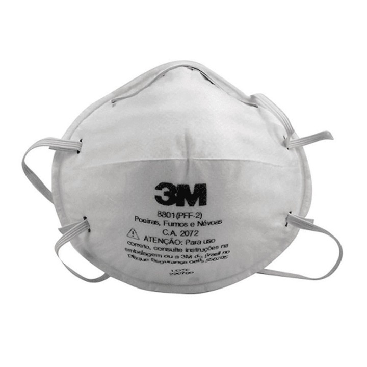 Respirador 8801 Pff2 3M Material Particulado Nbr 13698