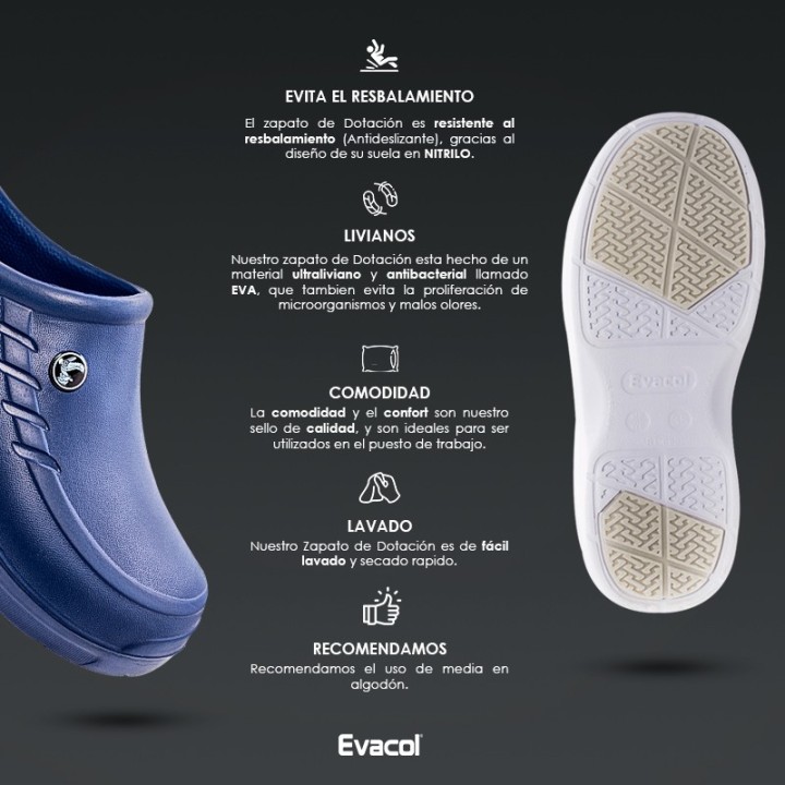 Zapato Evacol Antideslizante Ref 080