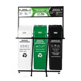 Punto Ecologico 55 Lts Verde Blanco Negro Fuller Pinto