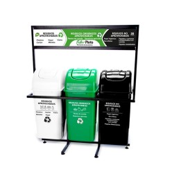 Punto Ecologico 35 Lts Verde Blanco Negro Fuller Pinto