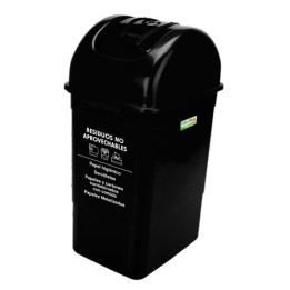 Papelera Vaiven 35 Lts Negra Fuller Pinto Residuos No Aprovechables