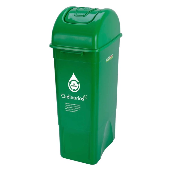 Papelera Vaiven 55 Lts Verde Fuller Pinto Residuos Organicos Aprovechables