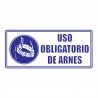 Señal Uso Obligatorio De Arnes 30X15