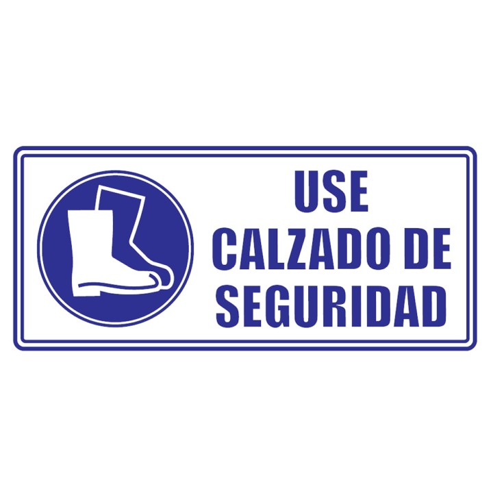 Señal Uso Obligatorio De Calzado De Seguridad 30X15