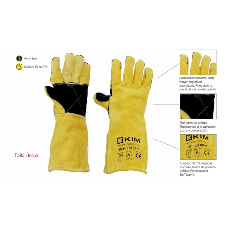 Guante Soldador Hercules 16Pulg Kevlar Kim