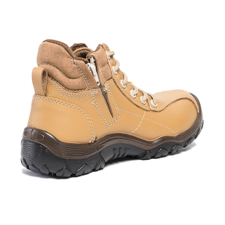 Bota Seguridad Nova Raider Slider Zipper Dama Oro