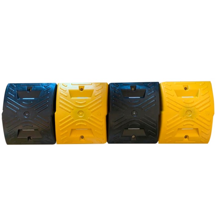 Reductor Velocidad Trafico Medio 100x30x5Cm Amarillo-Negro con Tornillos TG