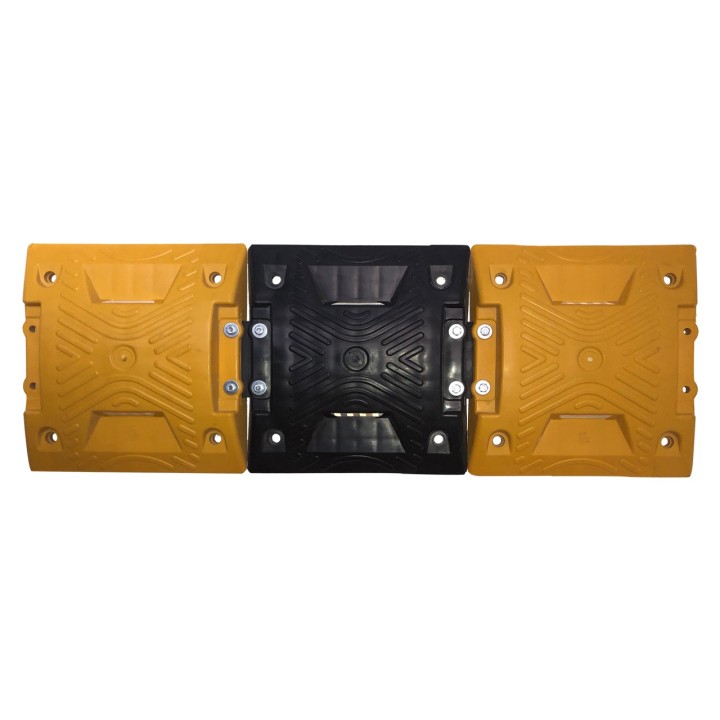 Reductor Velocidad Trafico Pesado 102x35x5Cm Amarillo-Negro con Tornillos TG