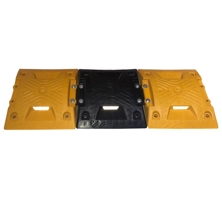 Reductor Velocidad Trafico Pesado 102x35x5Cm Amarillo-Negro con Tornillos TG