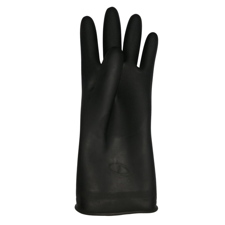 Guante Plastico Calibre 25 Negro Protexion Industrial Bicolor El Rey