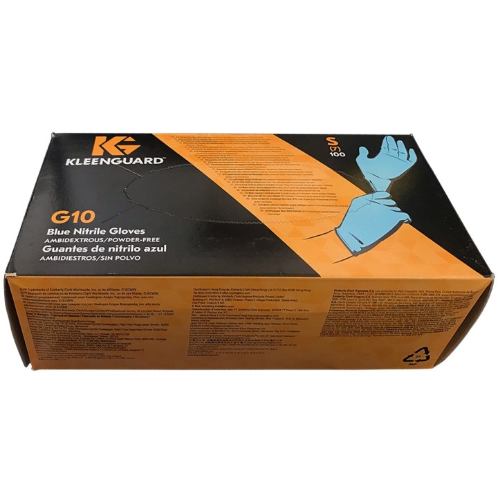 Guante Examen Nitrilo Kleenguard G10 Azul Caja x100 Unid