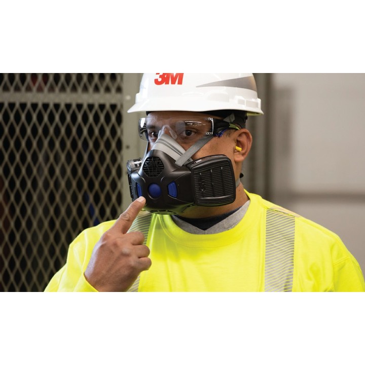 Respirador 3M HF-802SD Media Cara Secure Click T-M