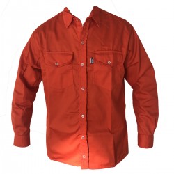 Camisa Dril Manga Larga Hombre