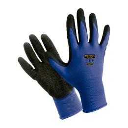 Guante Latex Multiflex Polyester Azul Steelpro