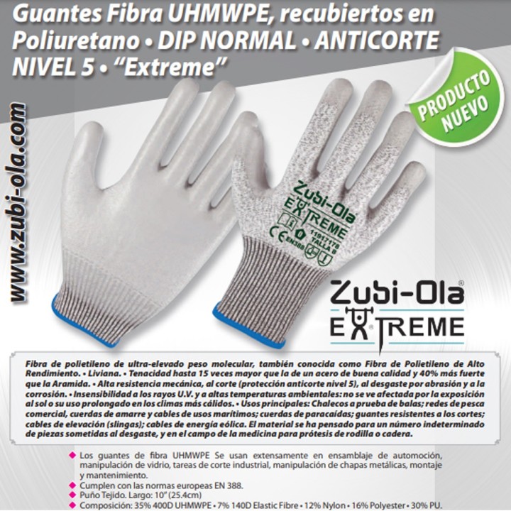 Guante Anticorte Nivel 5 Extreme Zubiola