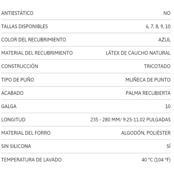 Guante Latex Powerflex Azul 80100 Ansell