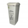 Papelera Vaiven 55 Lts Blanco ColPlast