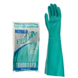 Guante Nitrilo Verde 18 Pulgadas Sin Flock Protexion