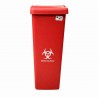 Papelera Plana Vaiven 55 Lts Roja Riesgo Biologico ColPlast