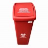 Papelera Plana Vaiven 55 Lts Roja Riesgo Biologico ColPlast