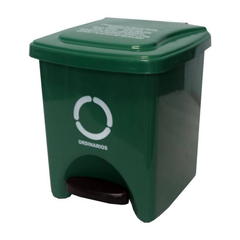 Papelera Pedal Plana 22 Lts Verde ColPlast
