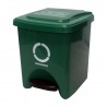 Papelera Pedal Plana 22 Lts Verde ColPlast