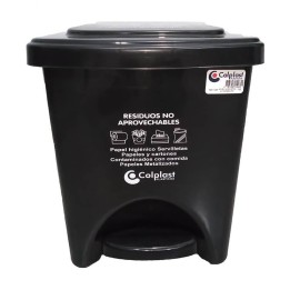 Papelera Pedal Plana 22 Lts Negra ColPlast