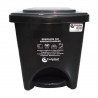 Papelera Pedal Plana 22 Lts Negra ColPlast