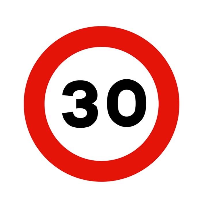 Señal Velocidad Maxima 30km Sro-30 60x60