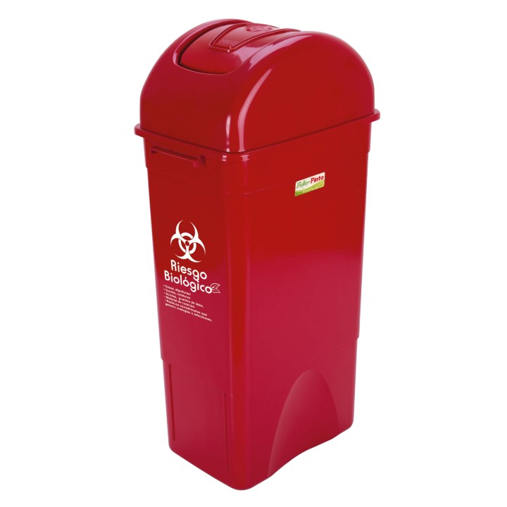 Papelera Vaiven 55 Lts Roja Fuller Riesgo Biológico