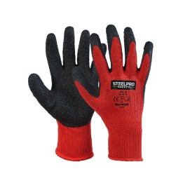 Guante Latex Multiflex Rojo Steelpro