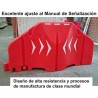 Barrera Vial o Maletin Plastico Largo 1.85m Alto 0.95m Ancho Base 0.45m PG 2G