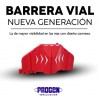 Barrera Vial o Maletin Plastico Largo 1.85m Alto 0.95m Ancho Base 0.45m PG 2G