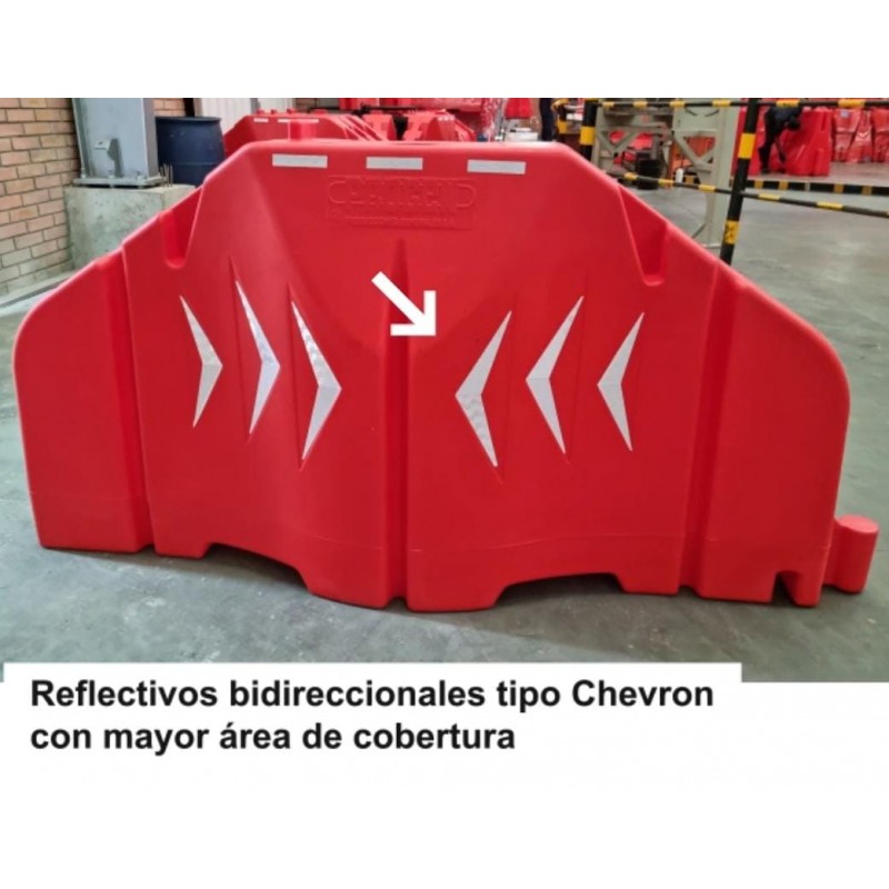 Barrera Vial o Maletin Plastico Largo 1.85m Alto 0.95m Ancho Base 0.45m PG 2G