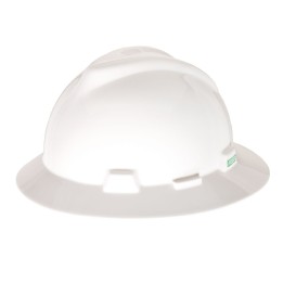 Casco MSA V-GARD Tipo Sombrero Blanco Suspension Fastrac Rachet Safari